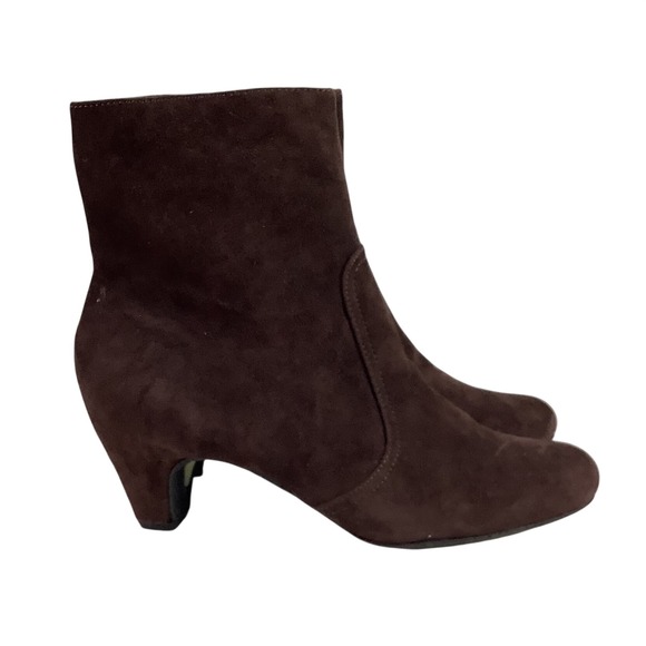 Sam Edelman Shoes - Sam Edelman Maddie Brown Suede Ankle Boots Kitten Heel Womens 7.5 M A3523L1200